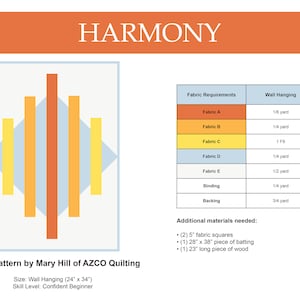 Harmony Wall Quilt PDF Pattern