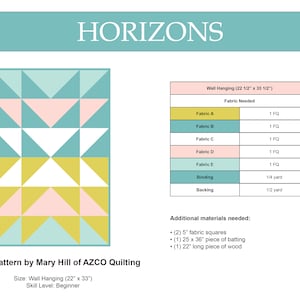 Horizons Wall Quilt PDF Pattern