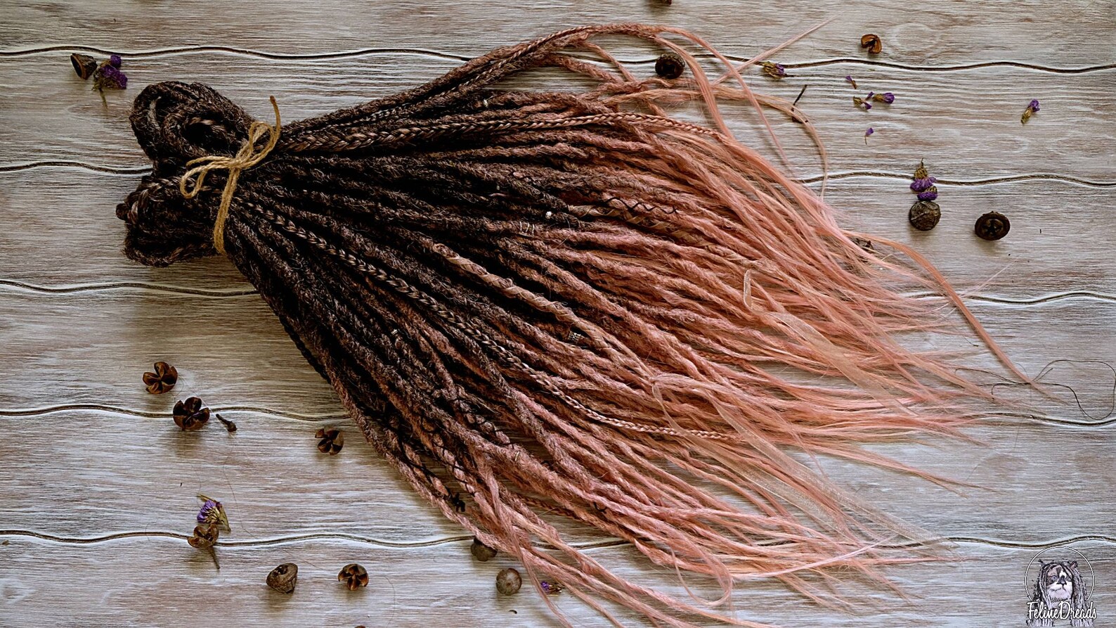 Rose gold full set of double ended dreadlocks and braids 50 Etsy