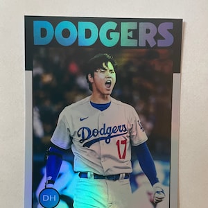 Carta da baseball personalizzata FOIL di Shohei Ohtani Los Angeles Dodgers ACEO