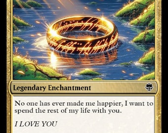 Magic The Gathering Custom Cards Proposal Wedding MTG Parody- Choose Text, Color, Photo! Anniversary/Wedding/Valentines/Party Cards