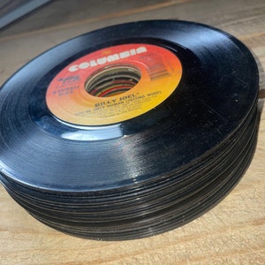 Lot of Vintage Vinyl Records 7” Inch 45 RPM For Decorating or Crafting LP Wall Art