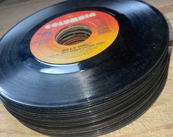 【中古】 Cheap Recordings DJEddieDef Lot of Vintage Vinyl Records 7” Inch 45 RPM for Decorating
