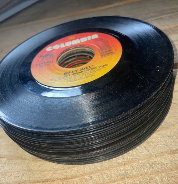 Lote de discos de vinilo antiguos de 7 pulgadas y 45 RPM para