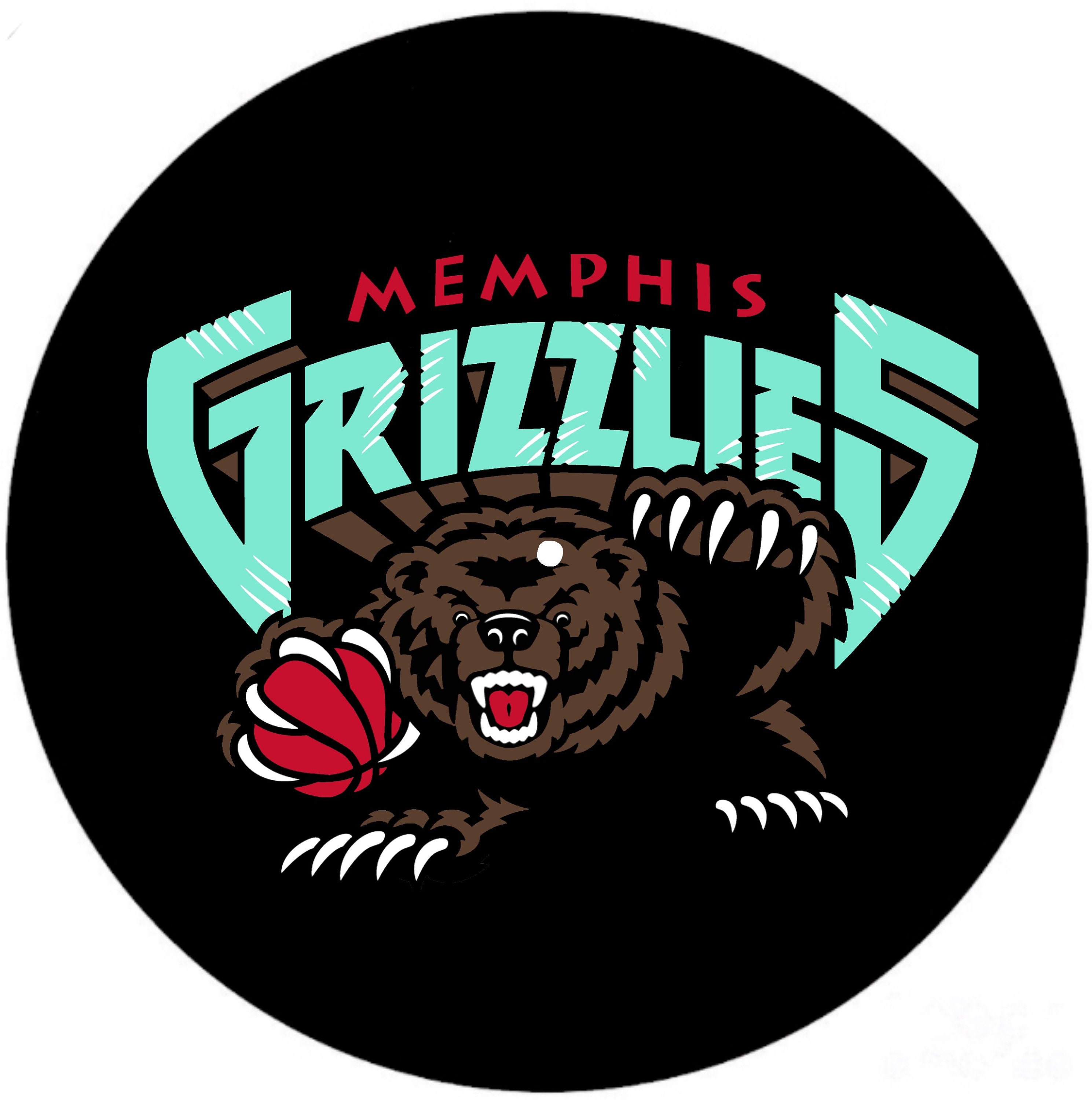 Memphis Grizzlies Retro Logo Vinyl Art 12 Inch for Wall picture