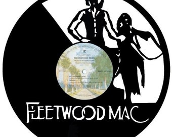 Fleetwood Mac Vintage Vinyl Record Art 12” Inch For Wall Art Rock & Roll Music Home Decor