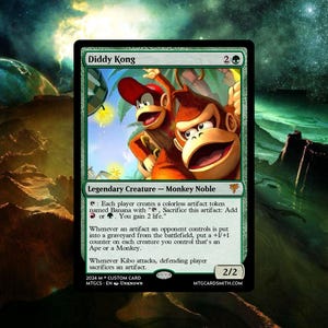 Benutzerdefinierte MTG Proxy Karten FOIL MTG Magic the Gathering Karten Parodie - Wählen Sie Text, Farbe, Foto! Kommandant/Proxies/Tokens