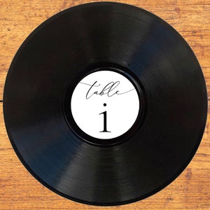 Wedding Record Table Numbers | Custom Photo Vinyl Record Sticker for Wedding | Personalized Wedding Table Numbers | Wedding Record Decor