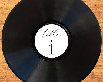 Wedding Record Table Numbers | Custom Photo Vinyl Record Sticker for Wedding | Personalized Wedding Table Numbers | Wedding Record Decor