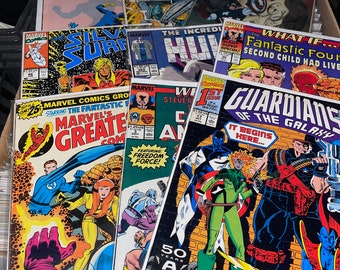 Enorme partij vintage Marvel-stripboeken!! Willekeurig lot van 10 (zilver-moderne tijd)