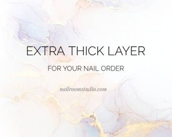 Thick sturdy underlayer •add to your order• Additional thicker acrylic gel extra under layer | Sculpted press on nails | Anatomical thick