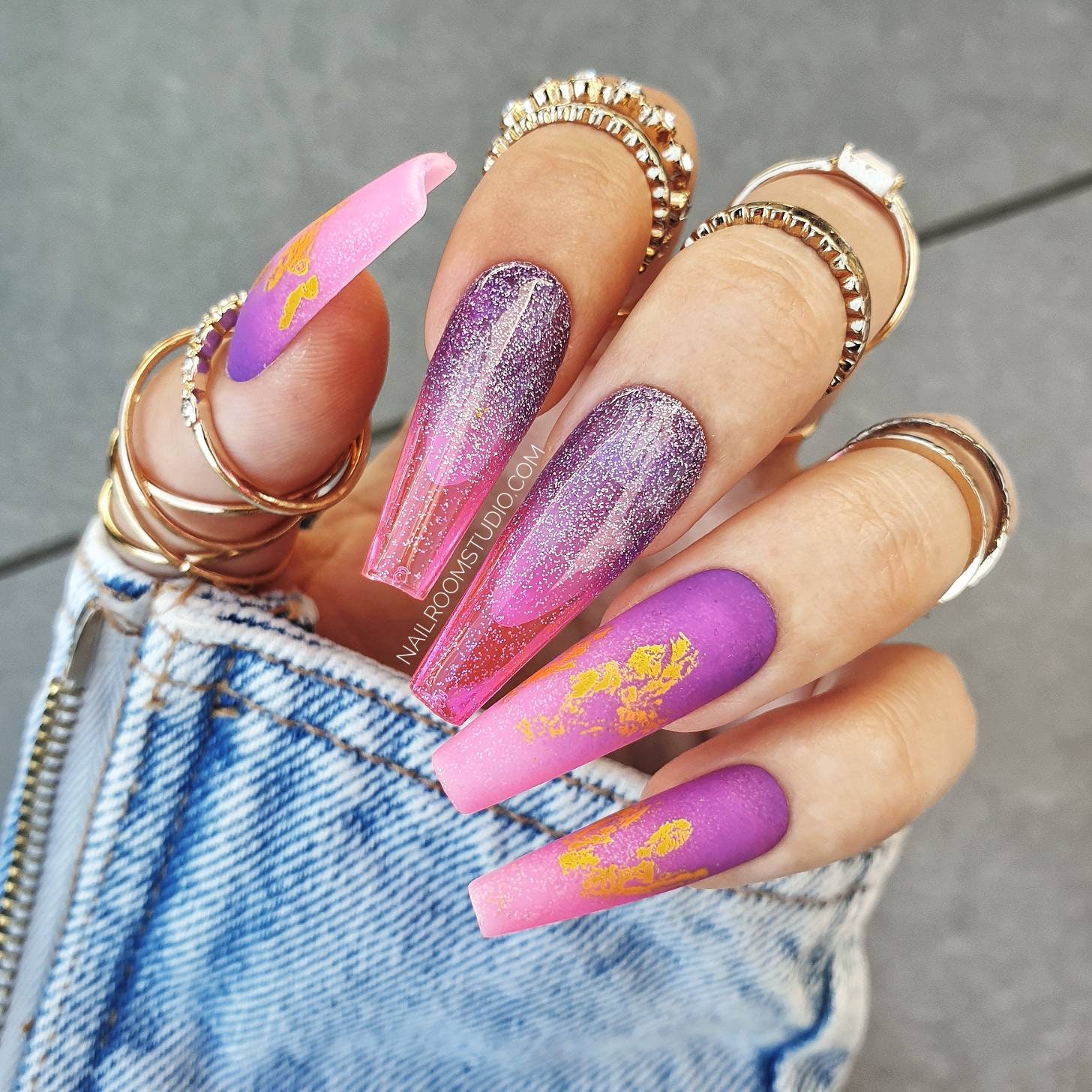 10 Pink Purple Ombre Jelly Half Transparent Holographic Etsy 10 Pink Purple Ombre Jelly Half Transparent Holographic Etsy