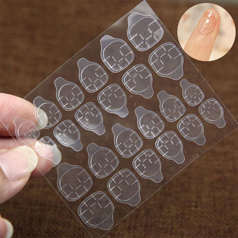 Adhesive Tabs for Press on Nails Double Sided Clear Elastic - Etsy