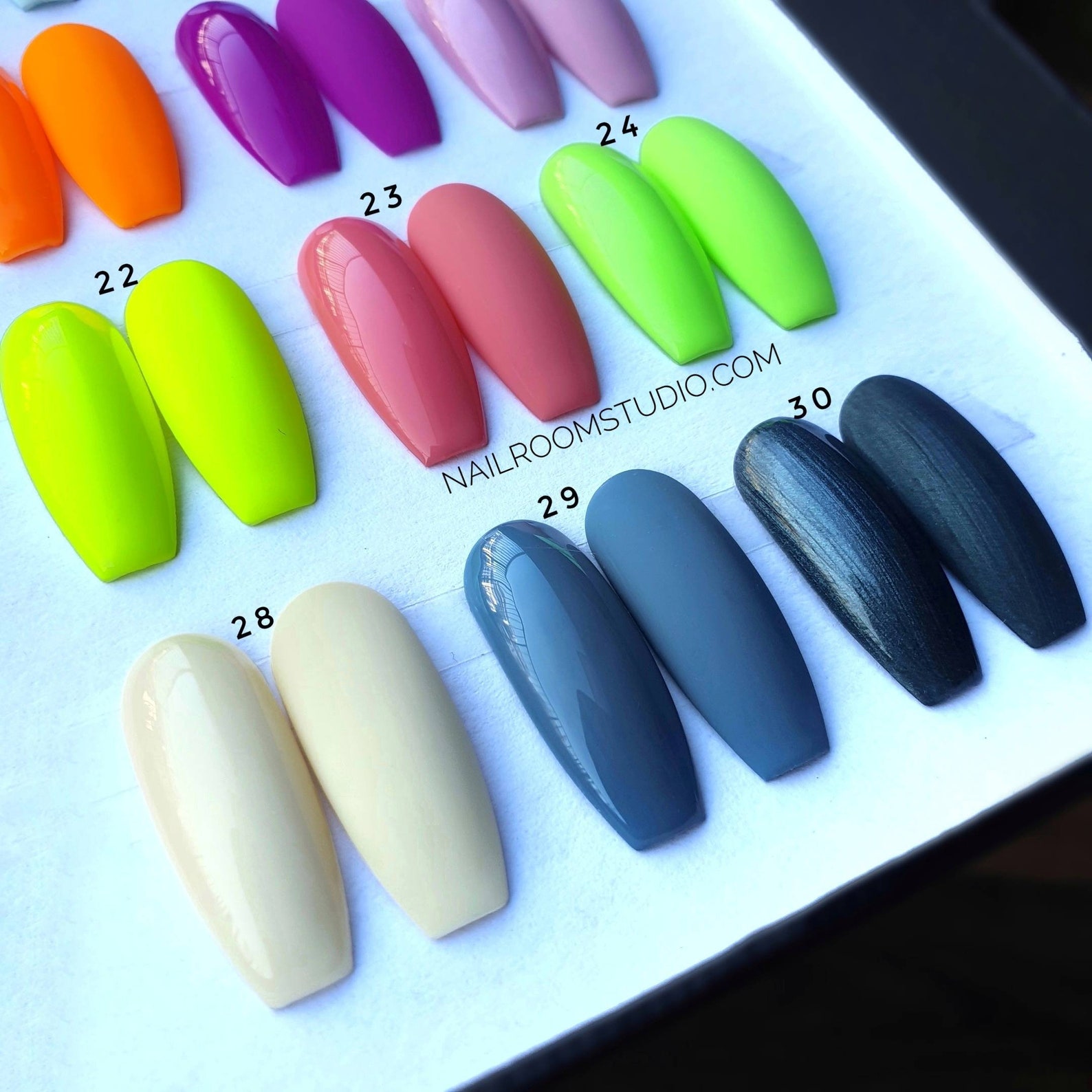 Basic Colors 10 Press on Nails Choose From 66 Colors Any - Etsy