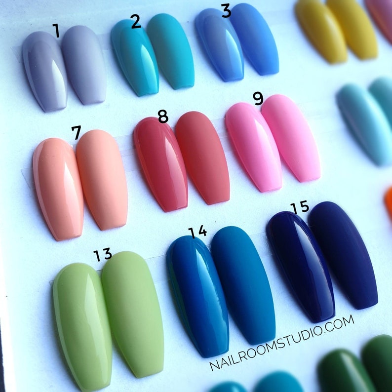 Basic Colors 10 Press on Nails Choose From 66 Colors Any - Etsy