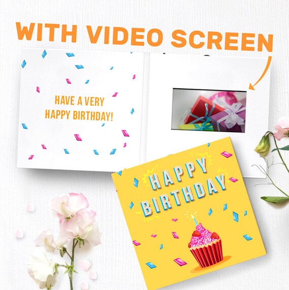Einzigartige Geburtstagskarte Mit Video Bildschirm Etsy