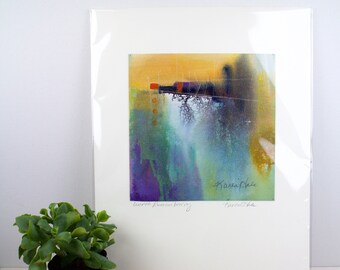 Abstract painting on canvas,room decor,  "Worth Remembering"