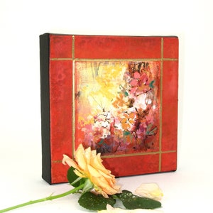 Abstract acrylic flower painting on canvas,room decor, nature inspired, &quot;Blossoms 4&quot;