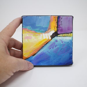 Abstract painting original acrylic mini painting on canvas for gift or home decor, &quot;Abstract #20&quot;
