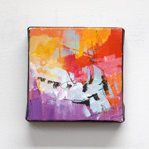 Abstract painting original acrylic mini painting on canvas for gift or home decor, &quot;Abstract #32&quot;