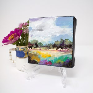 Landscape painting original small painting of country scenery on canvas gift wall decor, &quot;Landscape #18&quot;