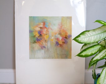 Abstract floral painting,room decor, acrylic painting on canvas, "Colors of Glory"