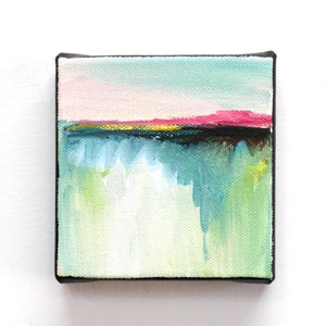 Abstract painting original acrylic mini painting on canvas for gift or home decor, &quot;Abstract #28&quot;