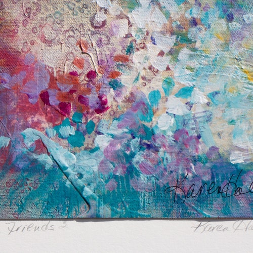 Flower abstract painting, sales acryilc paint on canvas, 
