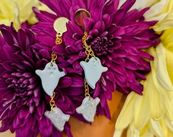 Brincos pendurados fantasma