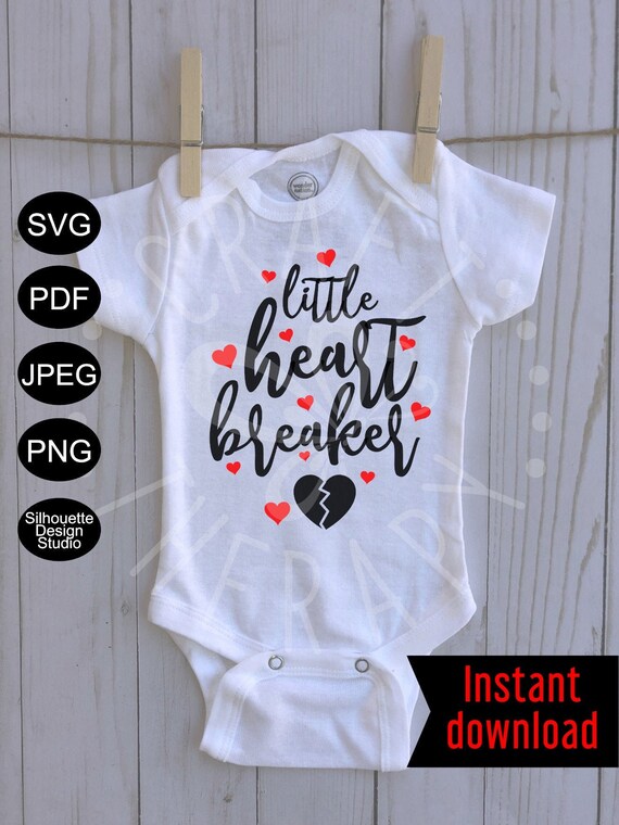 Download Little Heart Breaker Svg File Baby Boy Shirt Baby Onesie Etsy