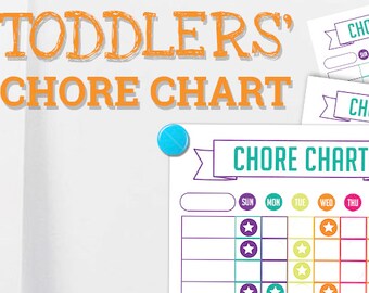 Chore Chart for Toddlers with Printable Sticker Template