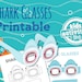 Shark Glasses Printable - Etsy