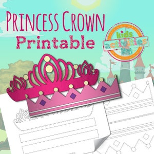 Princess and Prince Printable Crowns Ready to Color