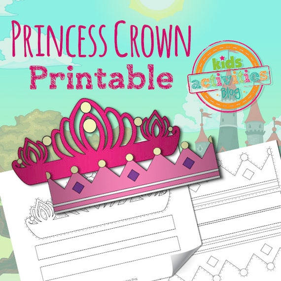 Princess and Prince Printable Crowns Ready to Color | Etsy