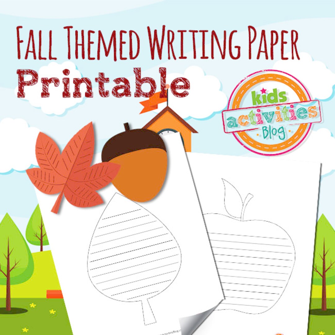 Fall Theme Writing Paper Printables For Kids Etsy fall-theme-writing-paper-printables-for-kids-etsy