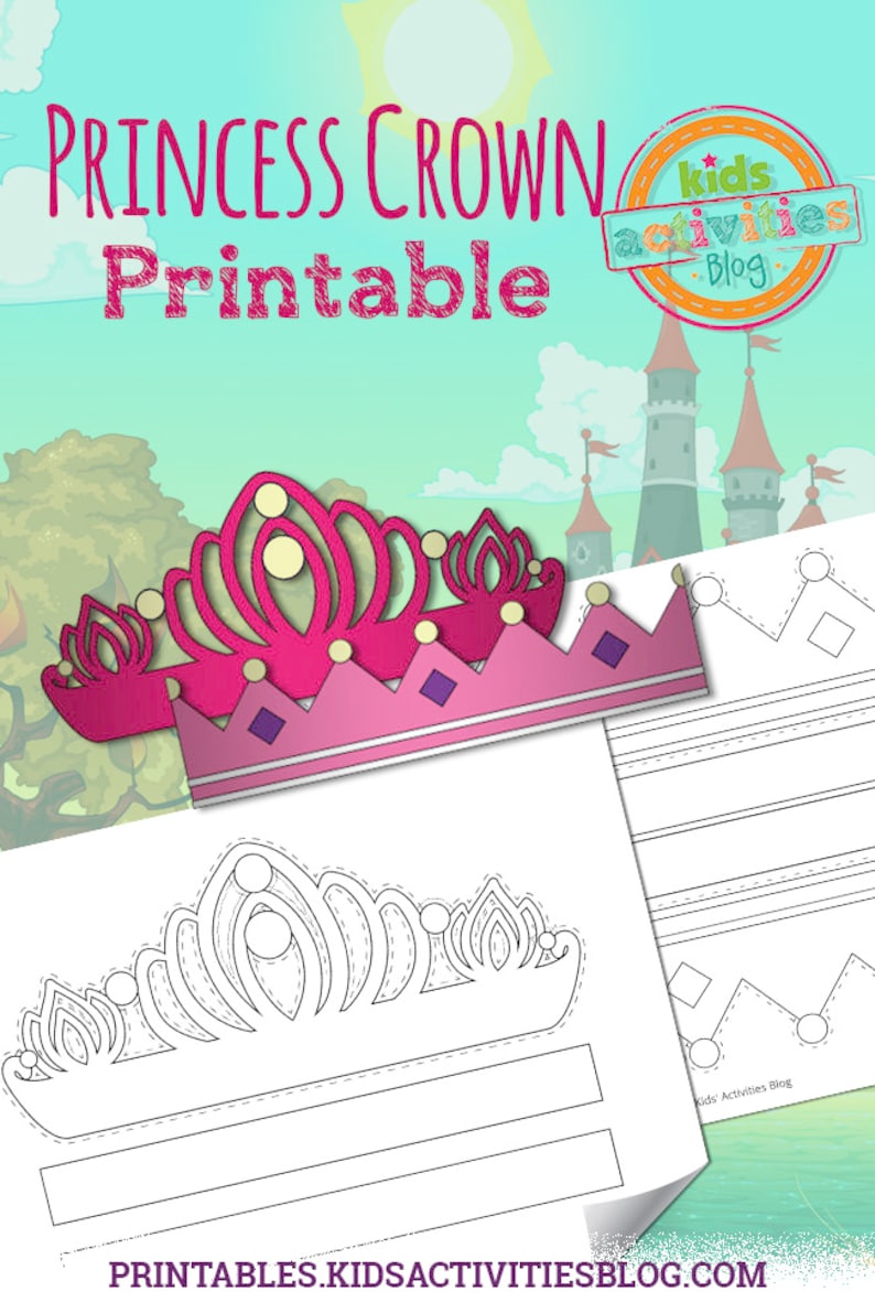 Princess and Prince Printable Crowns Ready to Color | Etsy