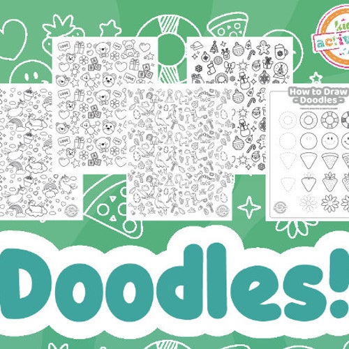 Doodle Tutorial Bundle Step by Step Doodles Learn How to | Etsy