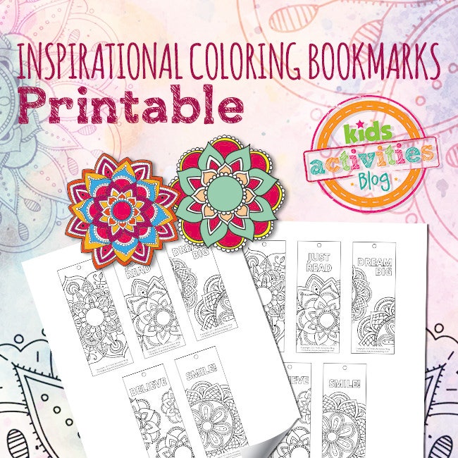 mandala inspirational coloring bookmarks for book lovers etsy