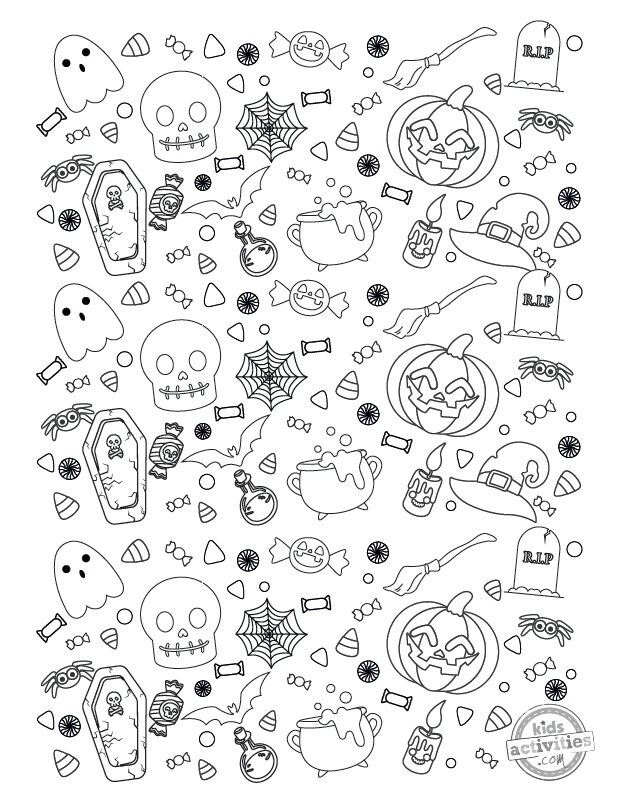 Halloween Coloring Pages - Etsy