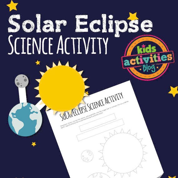 Solar Eclipse Activity for Kids a Printable STEM Experiment Etsy