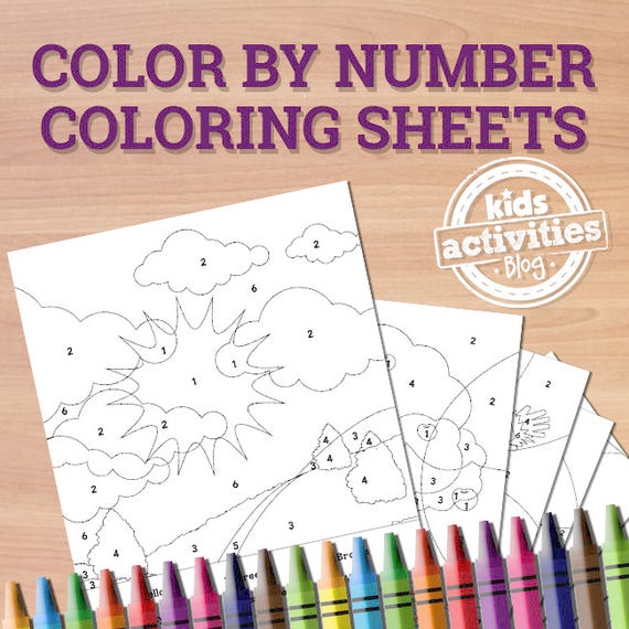 Printable Color By Number Coloring Pages Preschool Worksheets Etsy Printable Color By Number Coloring Pages Preschool Worksheets Etsy