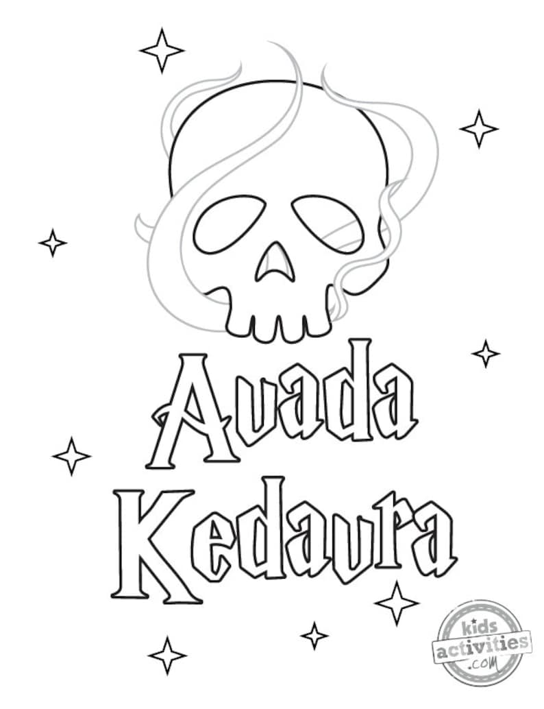 Harry Potter Spell Book Coloring Pages Unofficial | Etsy