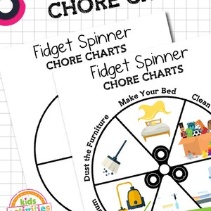 Fidget Spinner Chore Chart Printable image 2