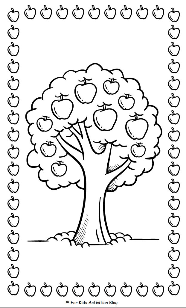 Jumbo Apple Coloring Pages