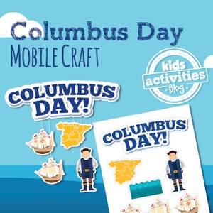 Columbus Day Craft - Printable Mobile for Kids