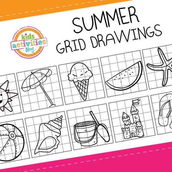 Learn To Draw For Kids Ages 6-9 Girls Stuff: Drawing Grid Activity