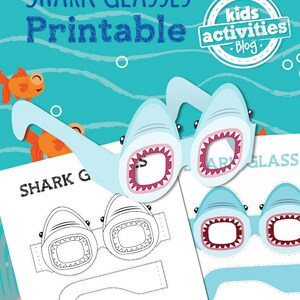 Shark Glasses Printable - Etsy