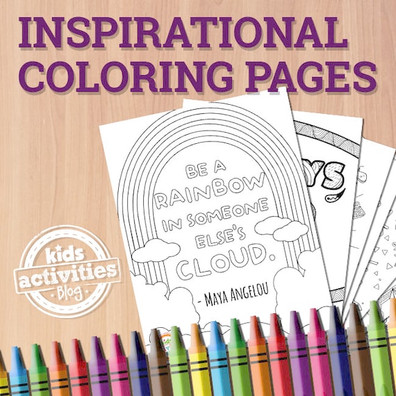 Inspirational Coloring Pages | Etsy