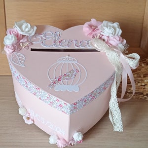 Urne à enveloppes en carton thème liberty oiseau