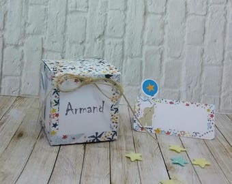 6 Marque-places éléphant personnalisé avec le prénoms de vos invités! Motif liberty adeladja